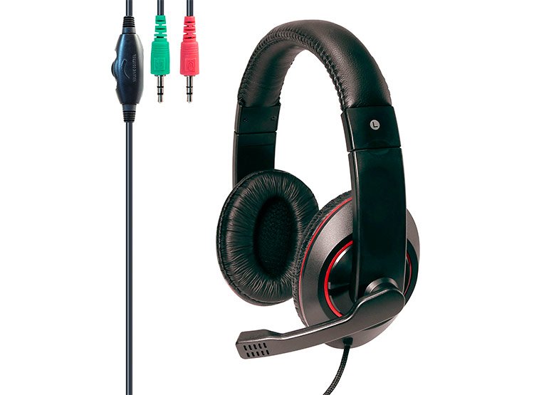Audífono Argom aero 64, estéreo, longitud del cable: 1.8M (6 pies) con micrófono