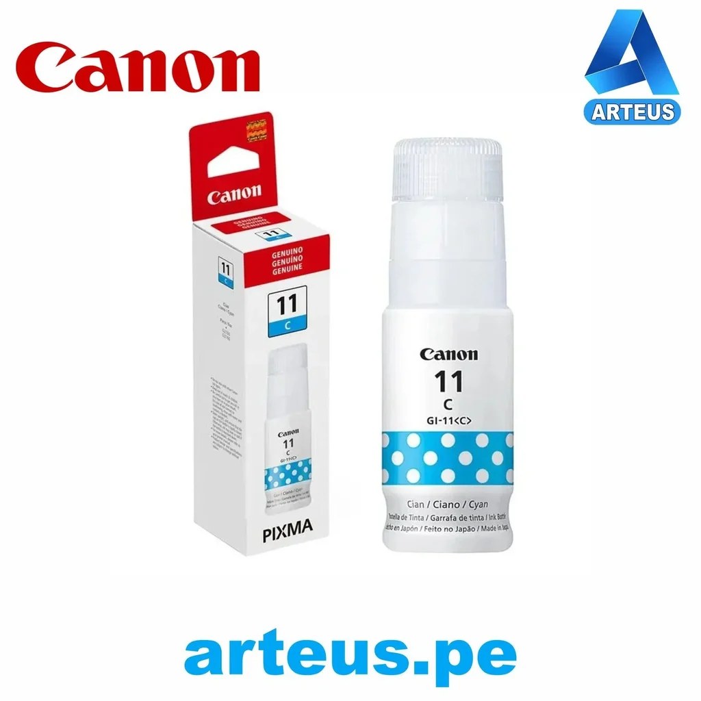 Botella de tinta Canon gi-11 cyan, 70ML, compatible con impresora: G2160, G2170, G3160