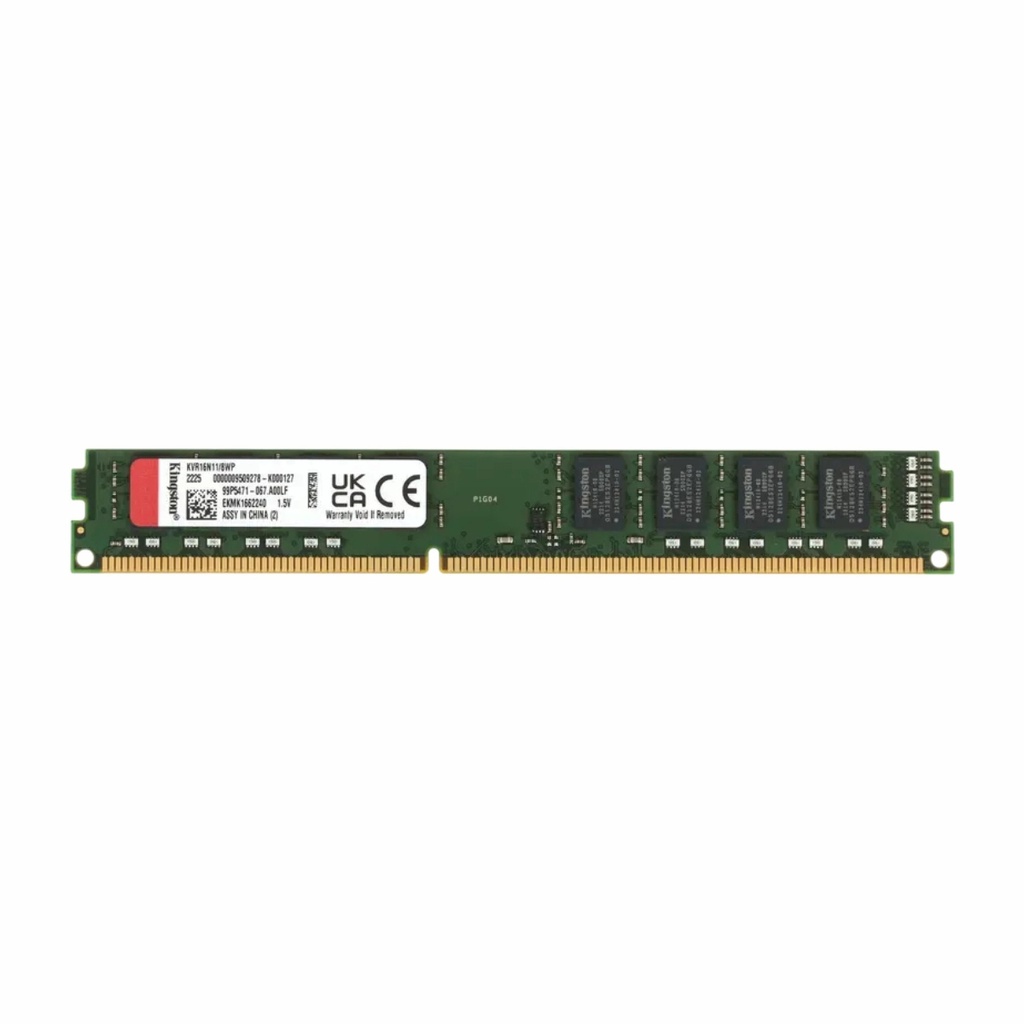 Memoria 8GB (1X8GB) Kingston, p/desktop, DDR3, 1600MHZ, PC3-12800, no-ecc, CL11, 1.5V