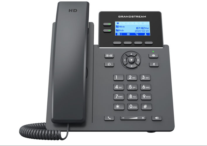 Teléfono IP grandstream GRP2602P, 2 line, 4 cuentas sip, audio HD, ethernet 10/100 y POE