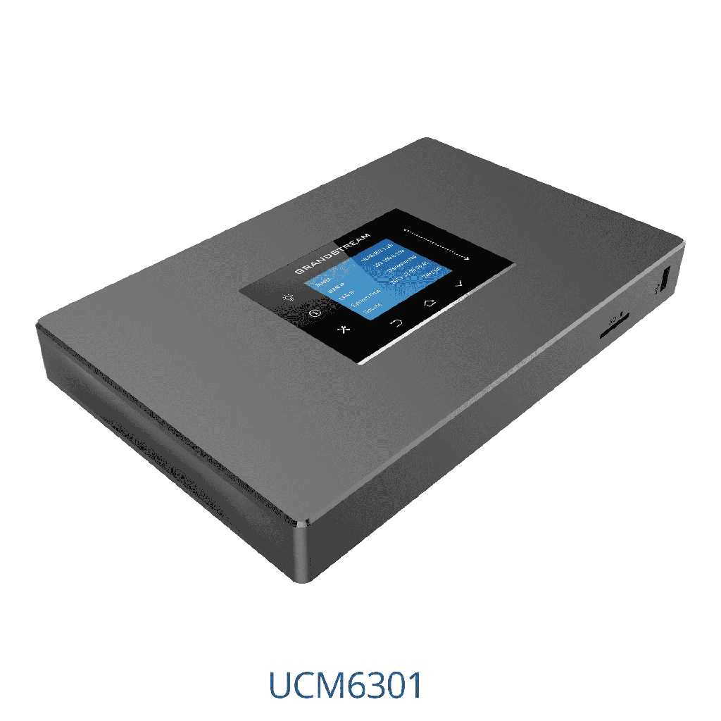 PBX IP grandstream UCM6301, admite hasta 500 usuarios y hasta 75 llamadas simultáneas