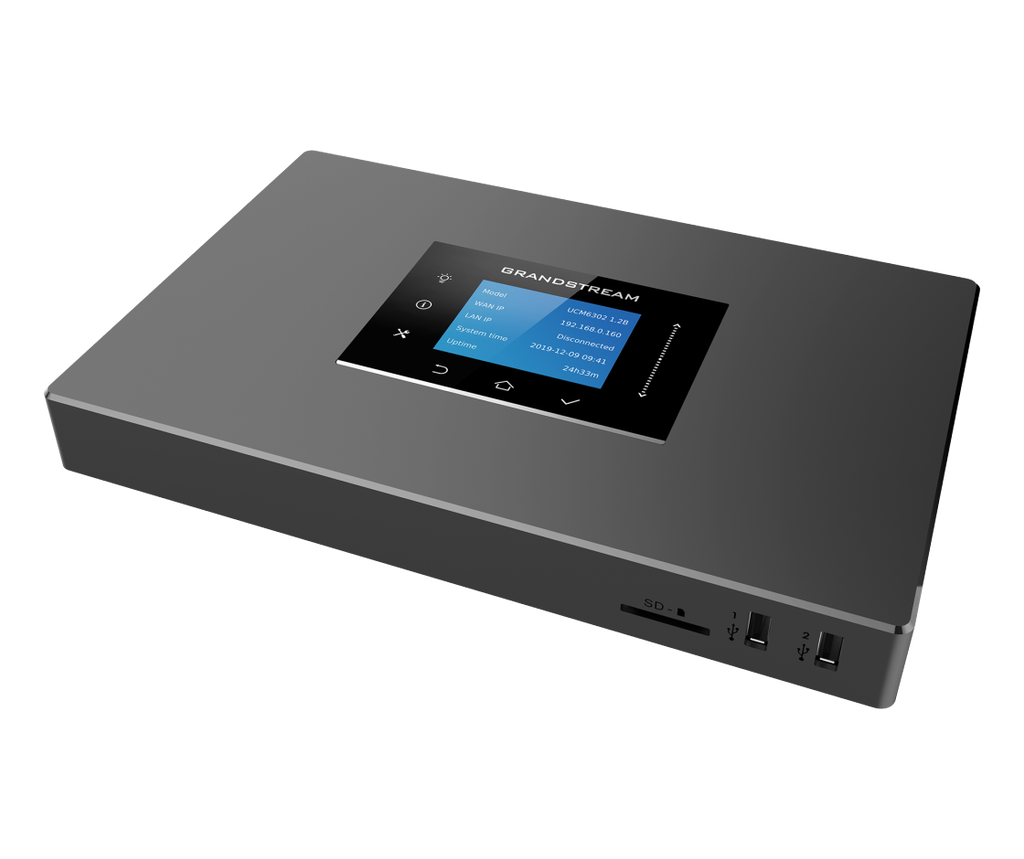 PBX IP grandstream UCM6302, 1000 usuarios, 200 llamadas simultáneas, videoconferencia hasta