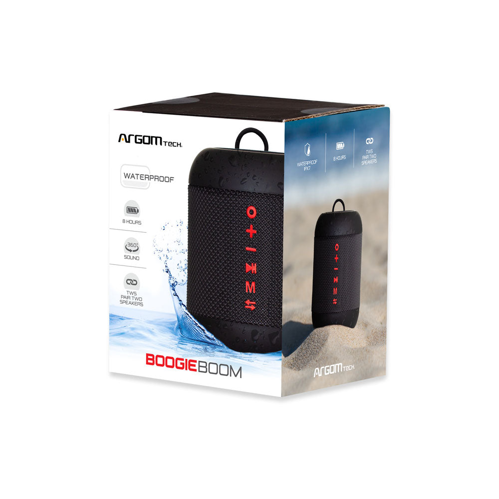 Bocina Argom boogieboom+ bluetooth , TWS, waterproof IPX7, 5W, 8 horas de carga, 1800 mah