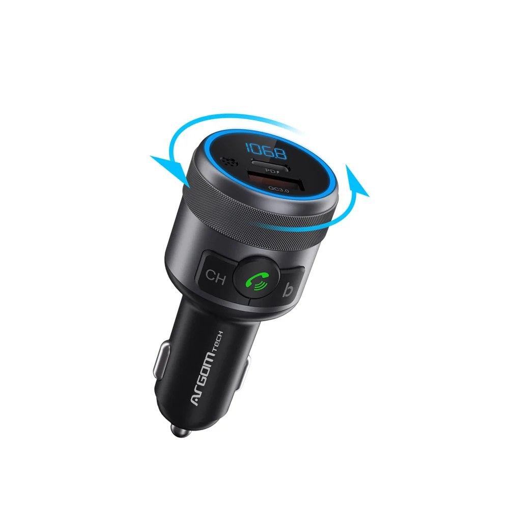 Adaptador bluetooth Argom spectro T1, manos libres llamadas, musica, USB 3.0 fast-charging