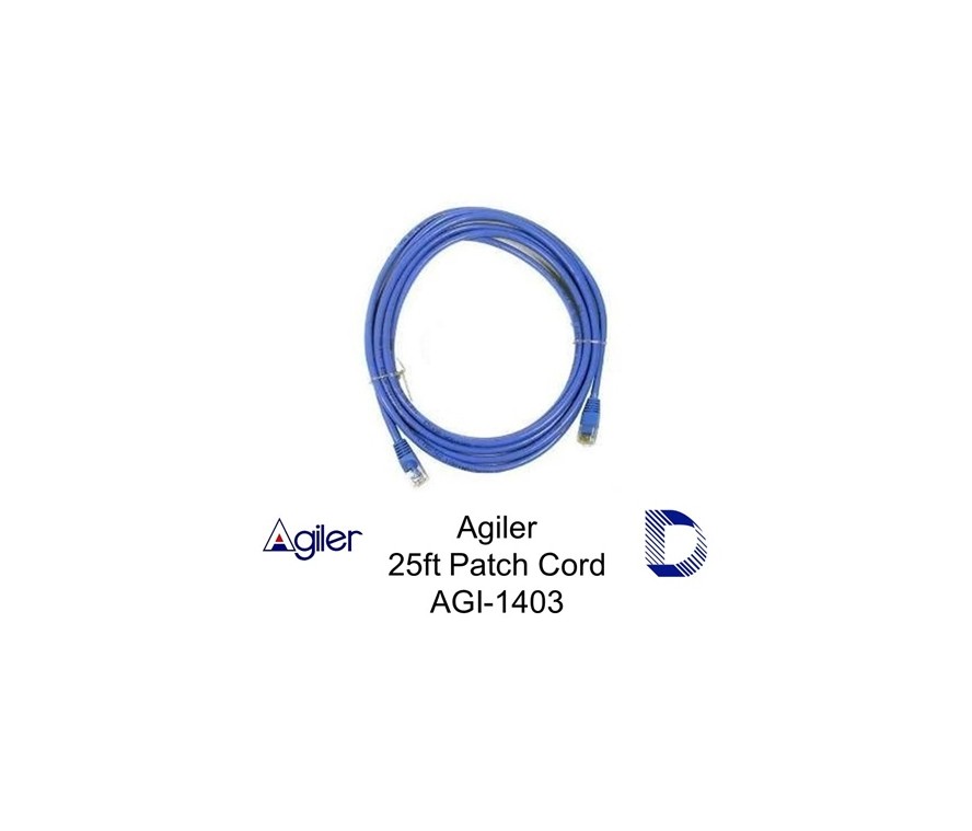 Patch cable Agiler CAT5E 25FT azul (agi-1403)