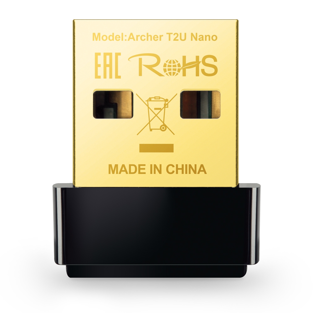 Adaptador de red USB WIFI TP-Link AC600 archer T2U nano, 2.4GHZ/200MBPS, 5.0GHZ/433MBPS
