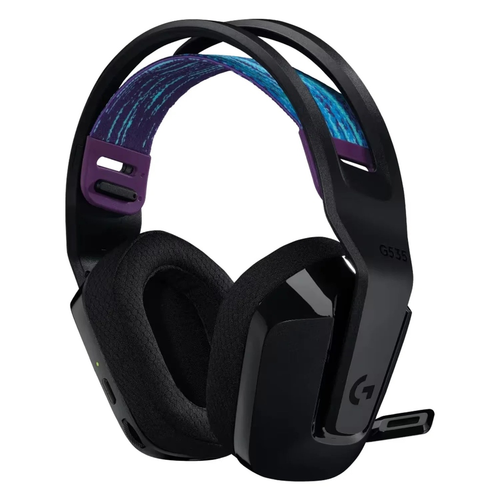 Audífono con microfono Logitech G535 lightspeed wireless gaming headset, color negro