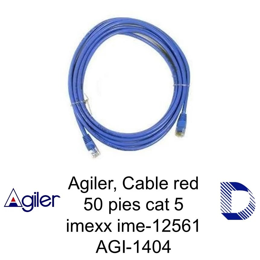 Patch cable Agiler CAT5E 50FT azul (agi-1404)
