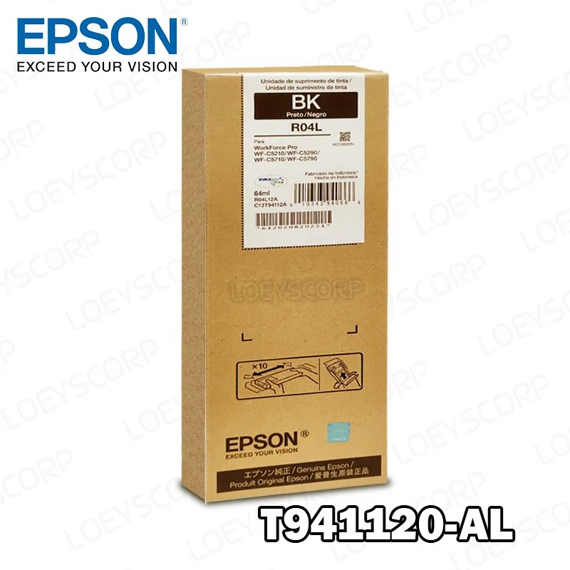 Bolsa de tinta Epson T941 black, compatible con Epson C5210/ C5790 & WF C13T94122A