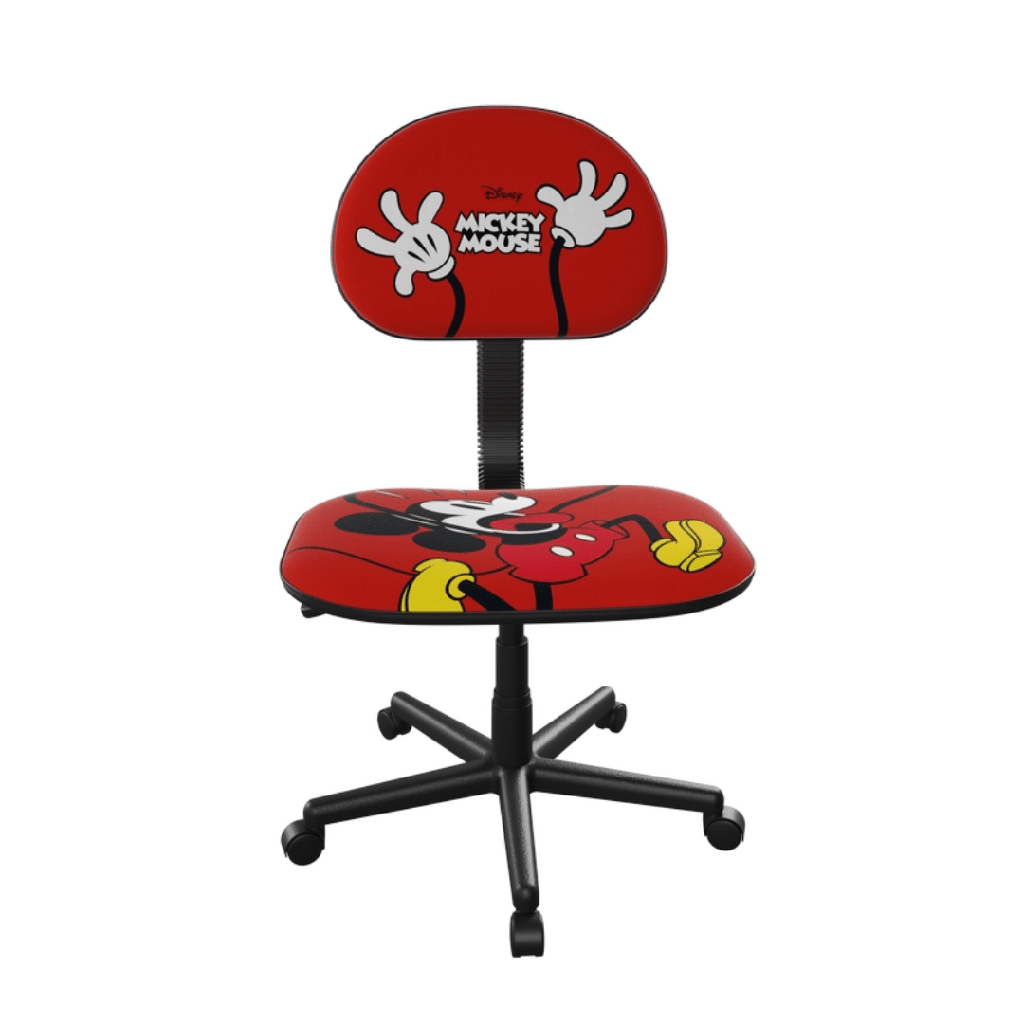 Silla Xtech disney mickey mouse, para estudiante sin brazos, ruedas suaves, altura