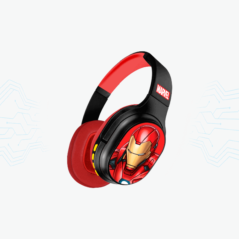 Audífono con microfono Xtech marvel avengers, BT y audio jack 3.5", 8 horas de reproduccion