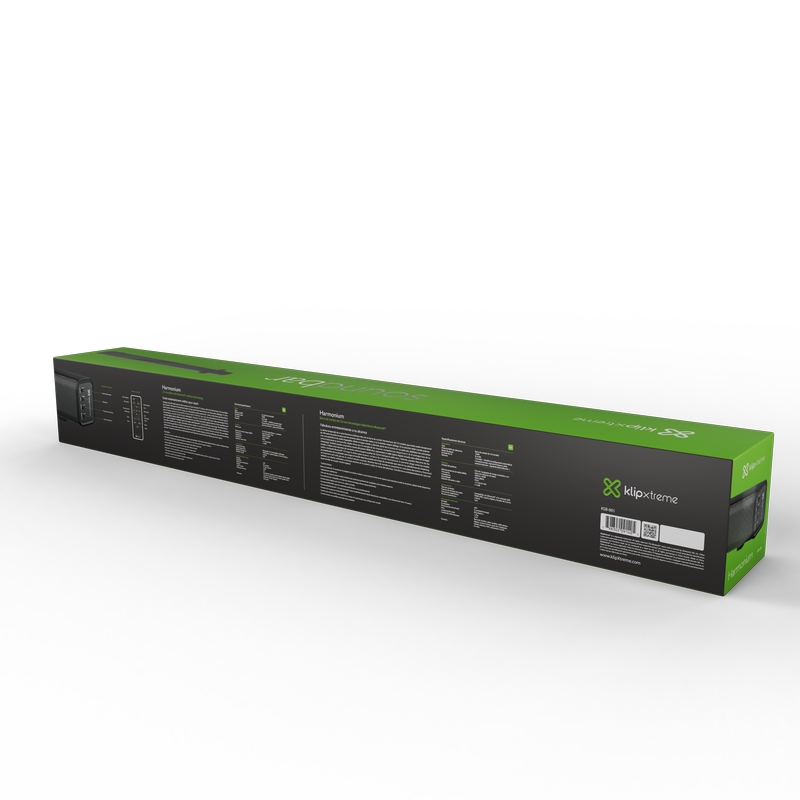 Bocina Klip Xtreme 2.0 barra de sonido harmonium, (soundbar), BT 5.0, 100W, control remoto