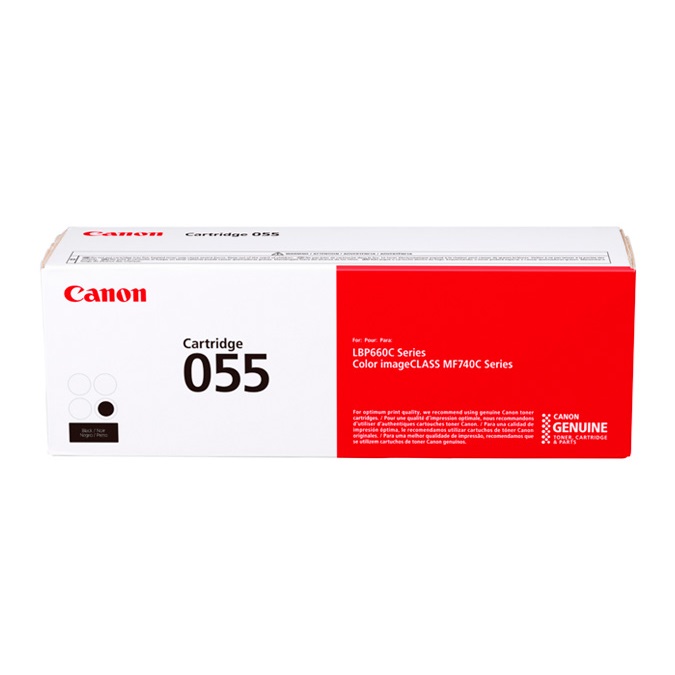 Tóner Canon cartridge 055 negro original, rendimiento aprox