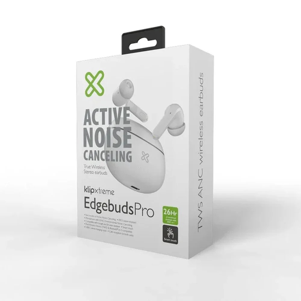 Audífono con microfono Klip Xtreme edgebuds pro, bluetooth 5.0, 6.5 horas de reproduccion, con