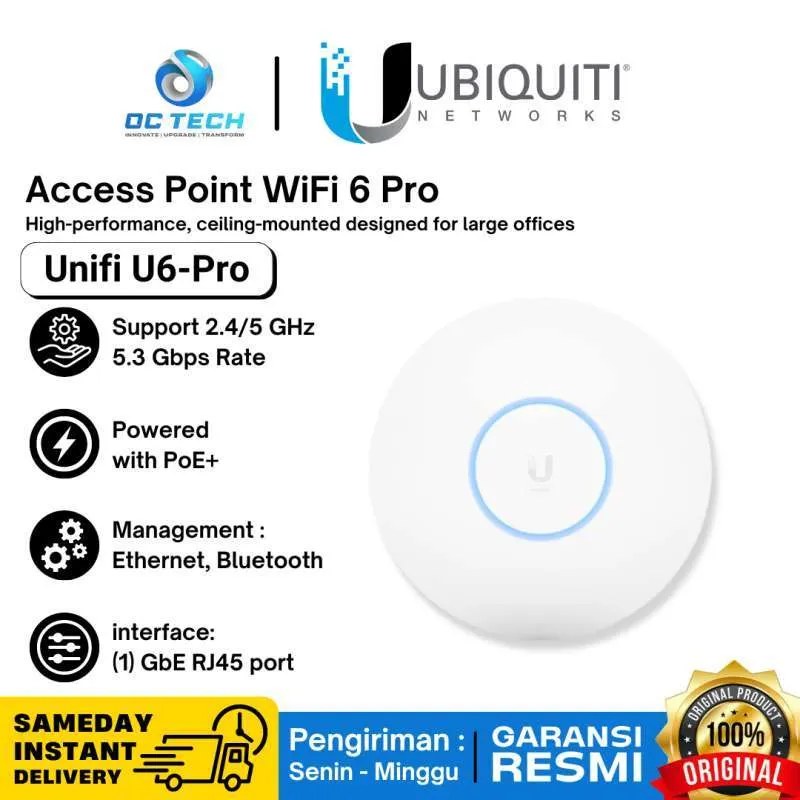 Access point Ubiquiti U6-pro, 2.4GHZ 600 MBPS