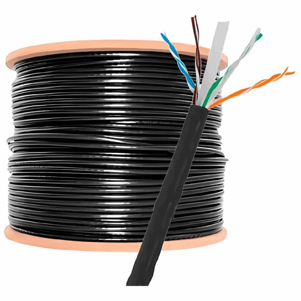 Rollo de cable UTP Agiler CAT5E, 1000 pies, 25 awg, 100% cobre, fluke test pass, 4 pares