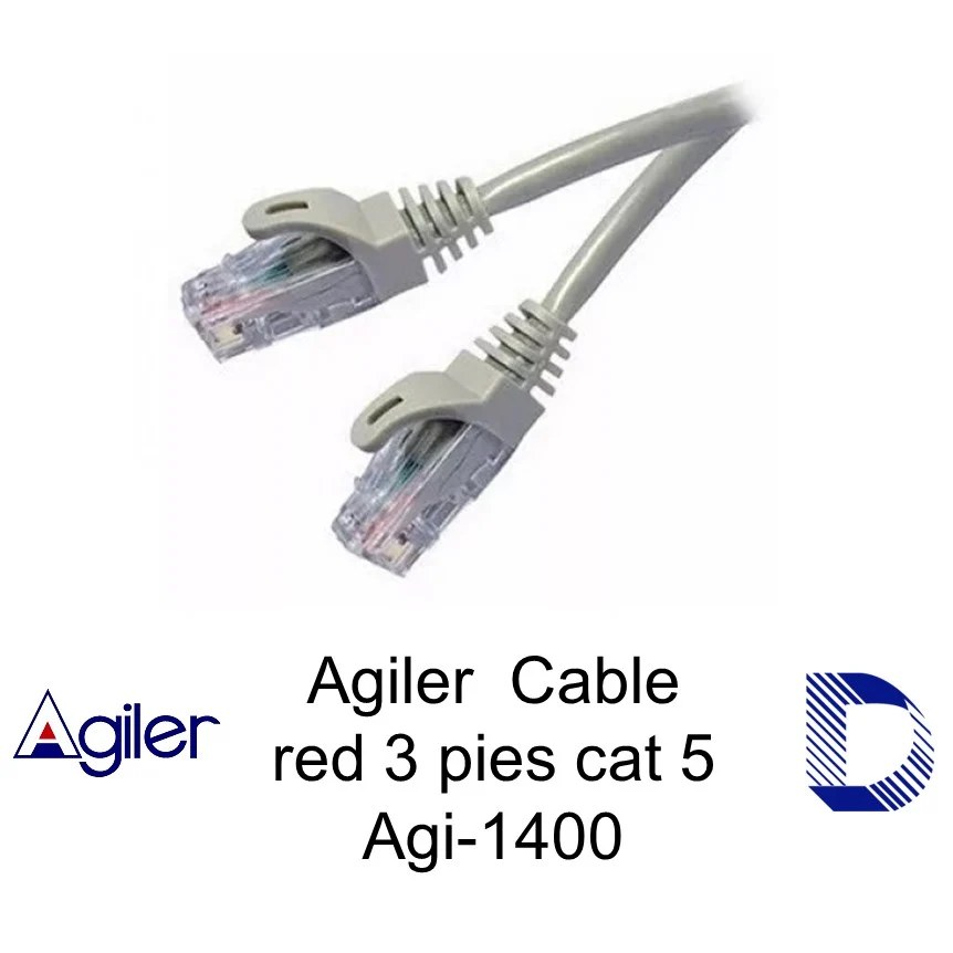 Patch cable Agiler UTP CAT5E cca 3FT azul (agi-1400)