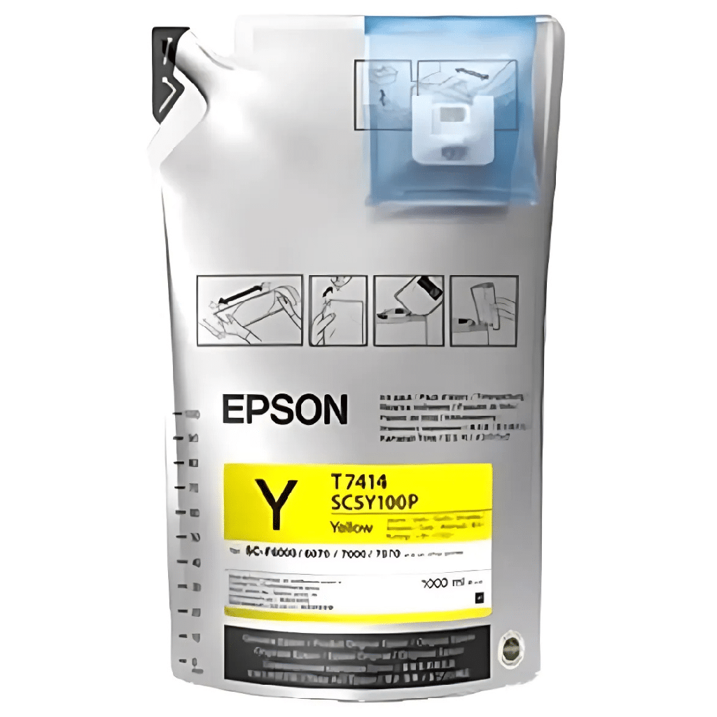 Bolsa de tinta Epson ultrachrome T741420 amarillo 1 bolsa de 1000ML para F6200, F7200, F9370