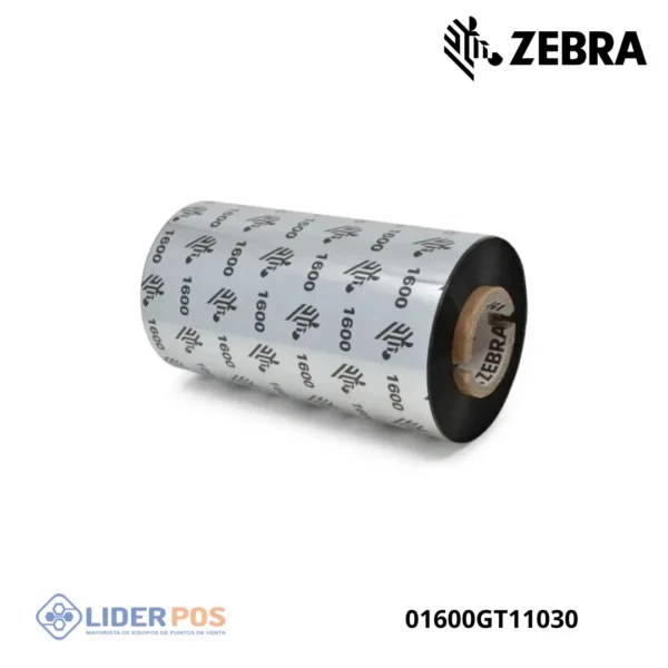 Cinta (rollo) de cera 1600 para impresora zebra, estandar, transferencia térmica 110 MM x