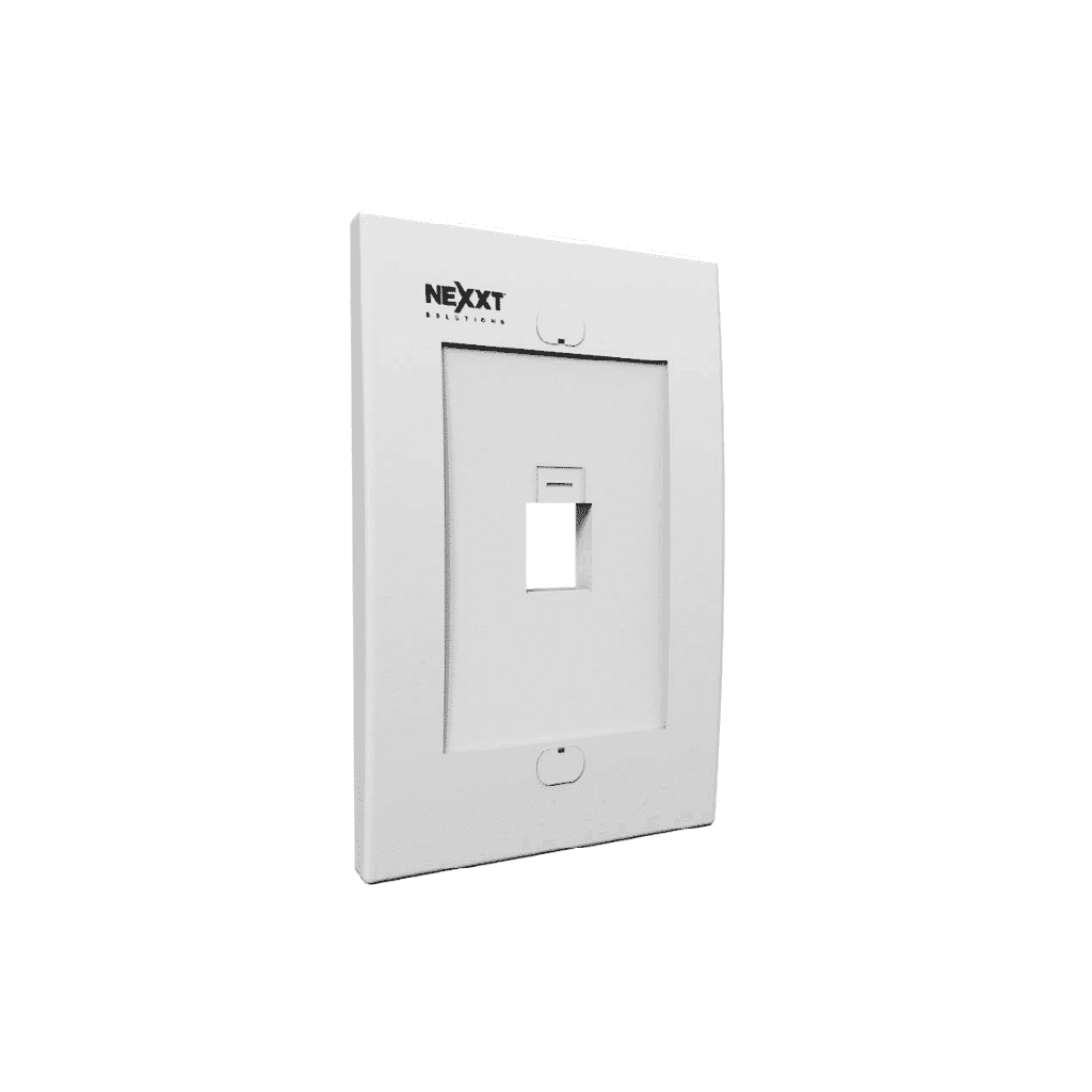 Jack wall plate Nexxt 1 puerto blanca