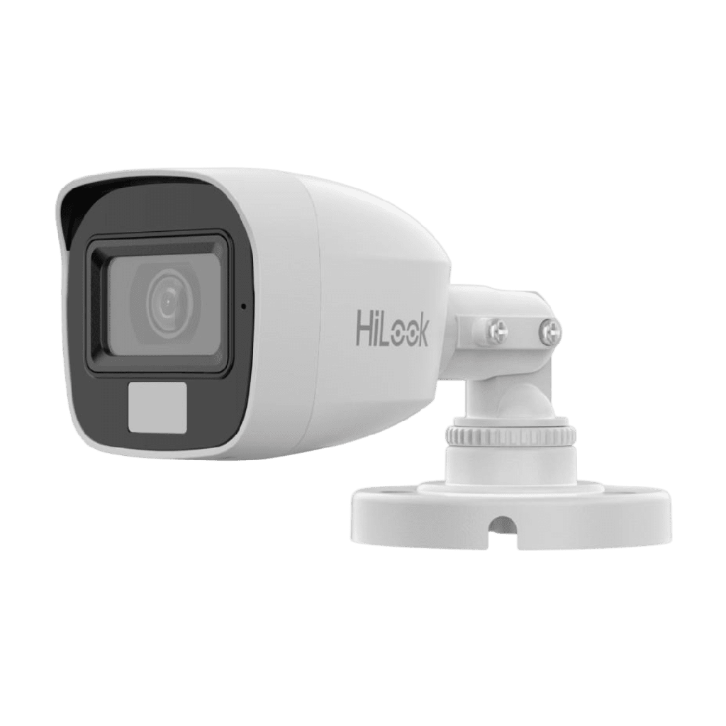 Cámara de vigilancia hilook, bullet ,dual light, analoga, 2MP, 20 MTS, IP66, microfono