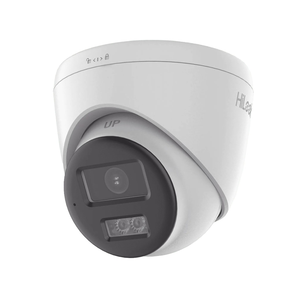 Cámara de vigilancia hilook, domo (turret), dual light, analoga, 2MP, 20 MTS, IP66