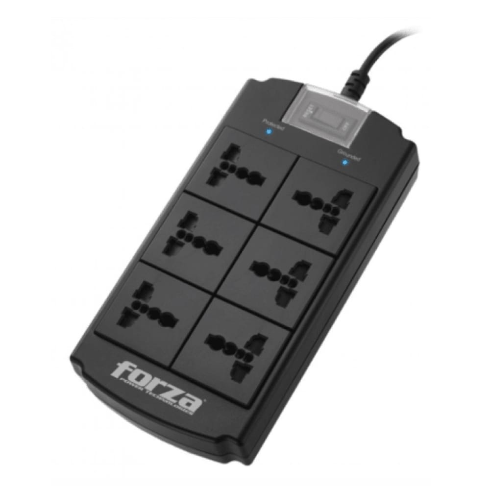 Protector regleta forza 6 salidas con supresor de pico