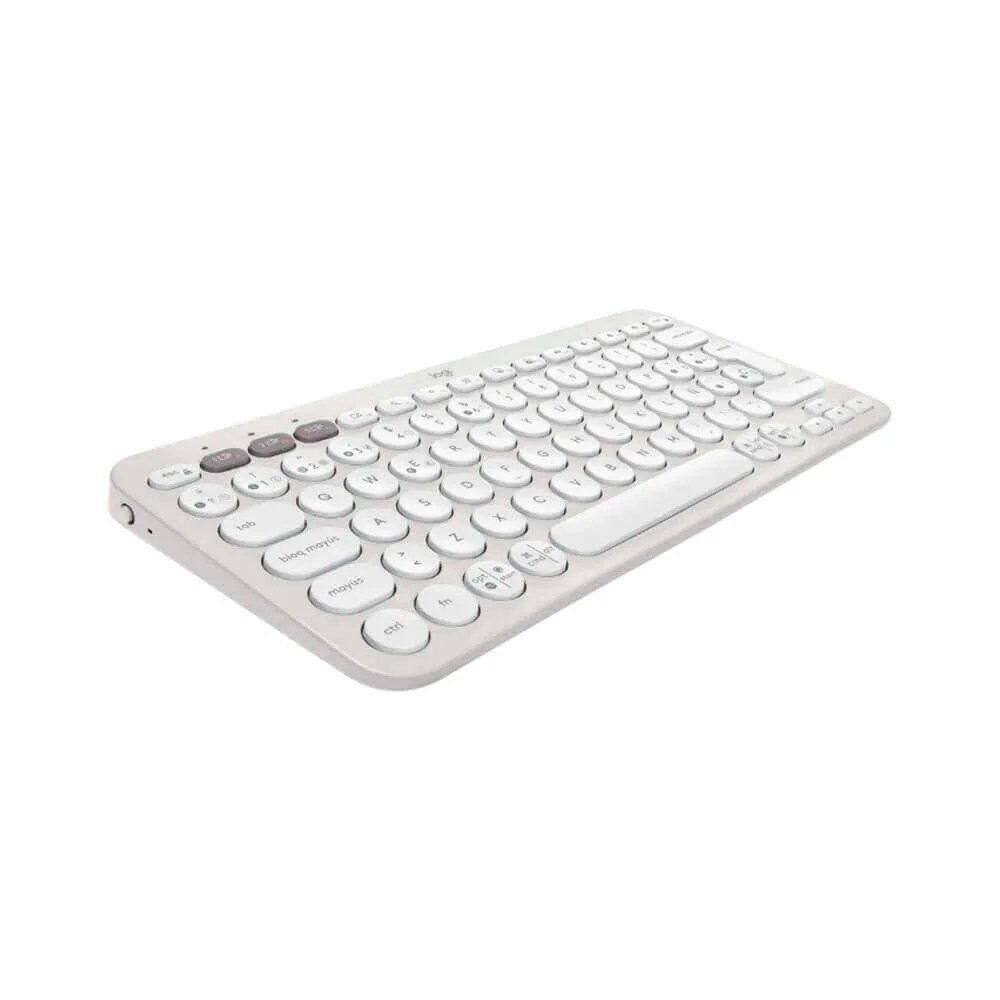 Teclado Logitech pebble keys 2 K380S wireless, español (spa), USB wireless receiver 2.4GHZ