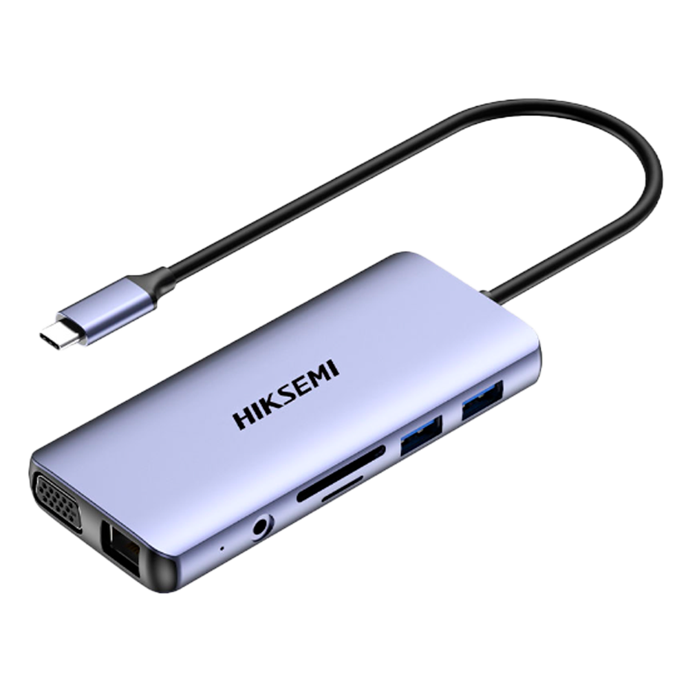 Adaptador hub hiksemin, usb– C, 1 salida HDMI (4K) , 2 salida USB 2.0, 2 salidas USB 3.0, 1