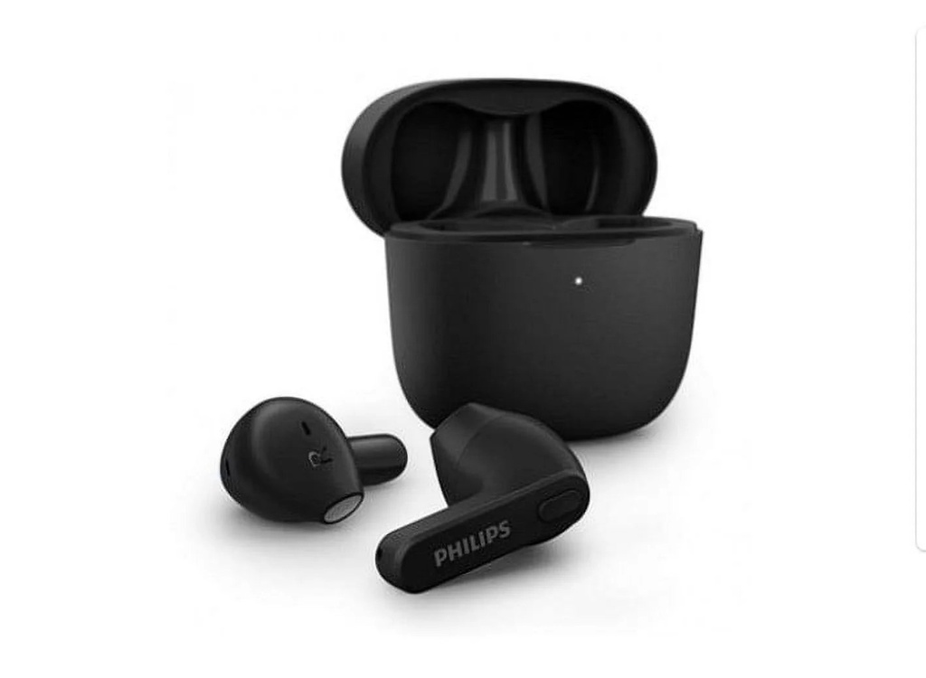 Audífonos Philips color negro bluetooth 5.0, resistente al agua/SUDOR.12 horas de