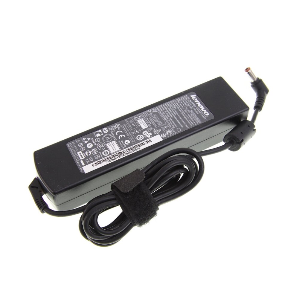 Cargador fuente para laptop Lenovo, plug ancho redondo, 20V 4.5A
