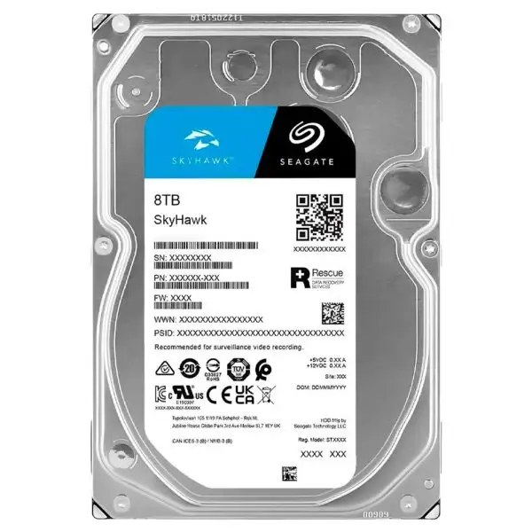 Disco duro 8TB p/videovigilancia skyhawk interno Seagate SATA 6 GB/S, 3.5", 7200RPM