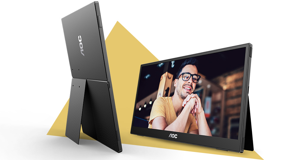 Monitor aoc 15.6" 16T3E portátil FHD (1920X1080) 60HZ, 4MS, puerto de video, USB-c