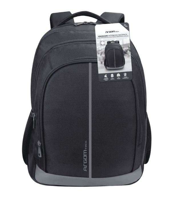 Bulto para laptop Argom 15.6" tipo mochila, visionaire, compartimento principal, 2