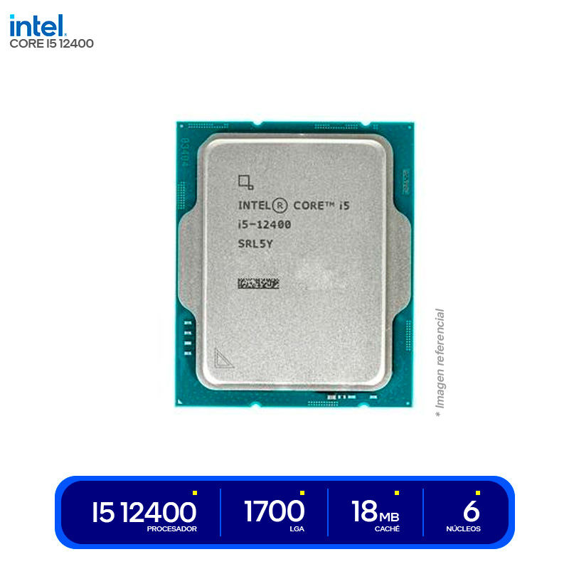 CPU Intel core I5-12400 18MB cache lga 1700 12TH gen
