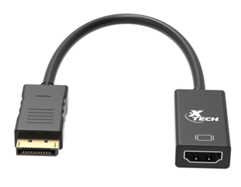 Adaptador de Xtech displayport macho a HDMI hembra ajustable 4K x 2K