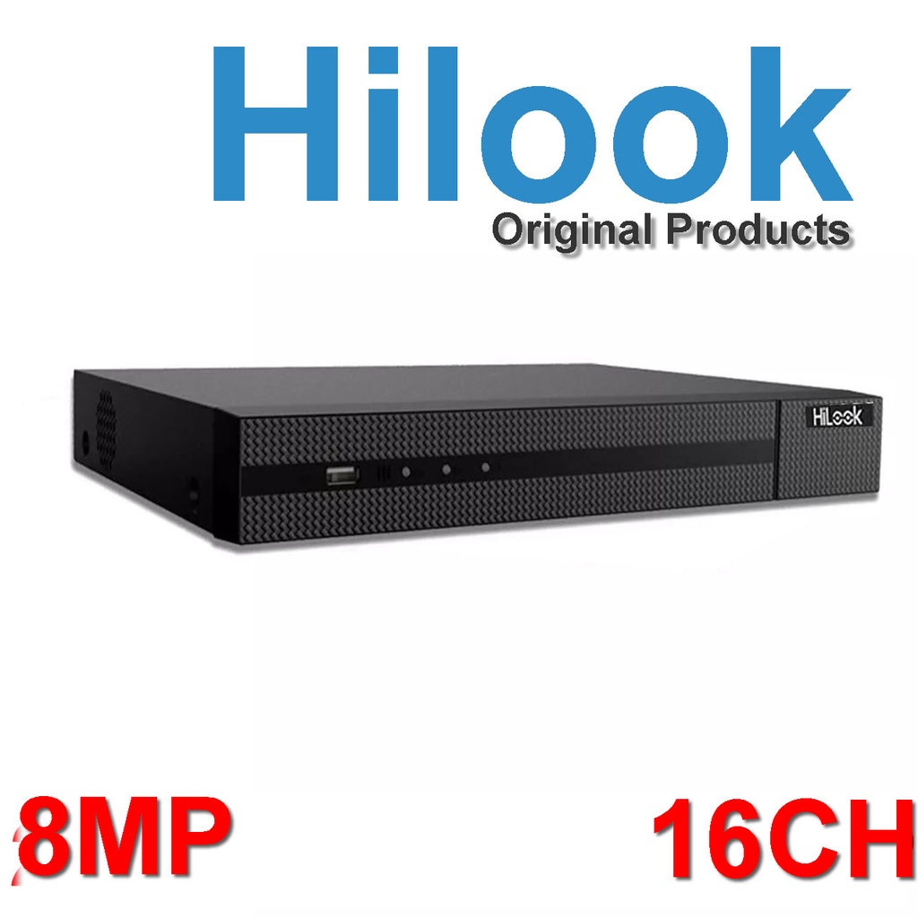 DVR de 16 canales hilook H.265, 4K, audio por coaxitron, 2 HDD