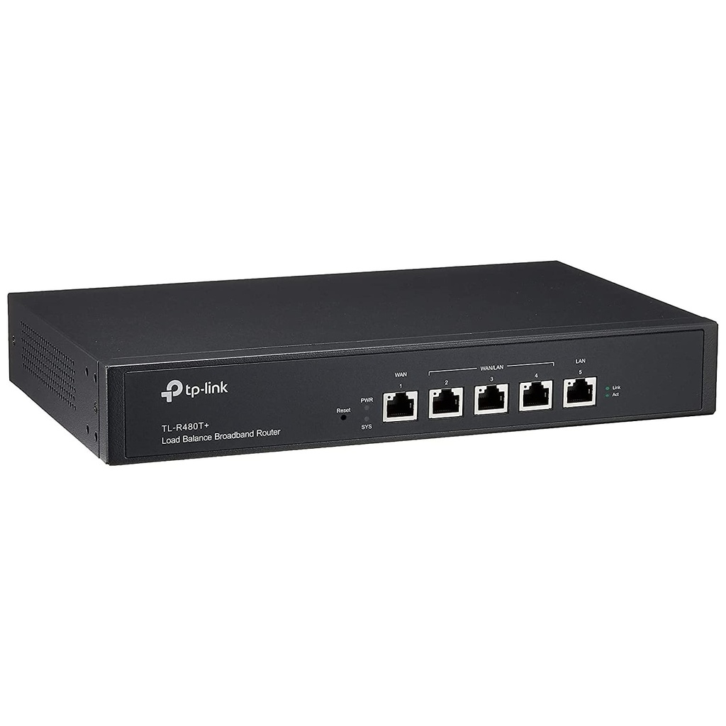 Router TP-Link TL-R480T+, 1 puerto WAN + 1 puerto LAN + 3 puertos WAN/LAN + 1 puerto consola