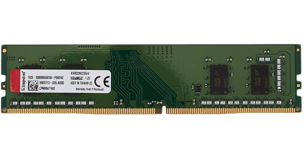 Memoria 4GB (1X4GB) Kingston, p/desktop, DDR4, 3200MHZ , PC4-21300, no ecc, CL22, dimm 1.2V