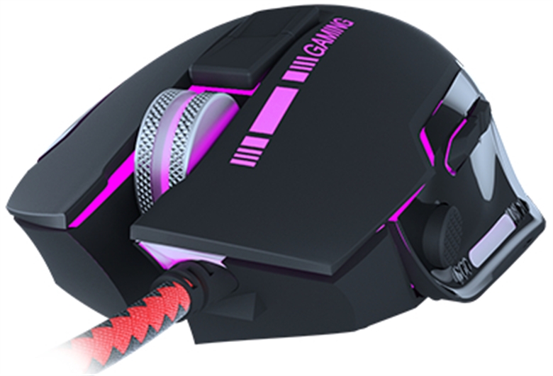 Mouse Xtech gaming combative, usb, 8 botones, 7200DPI, black, con luces LED (XTM-720)