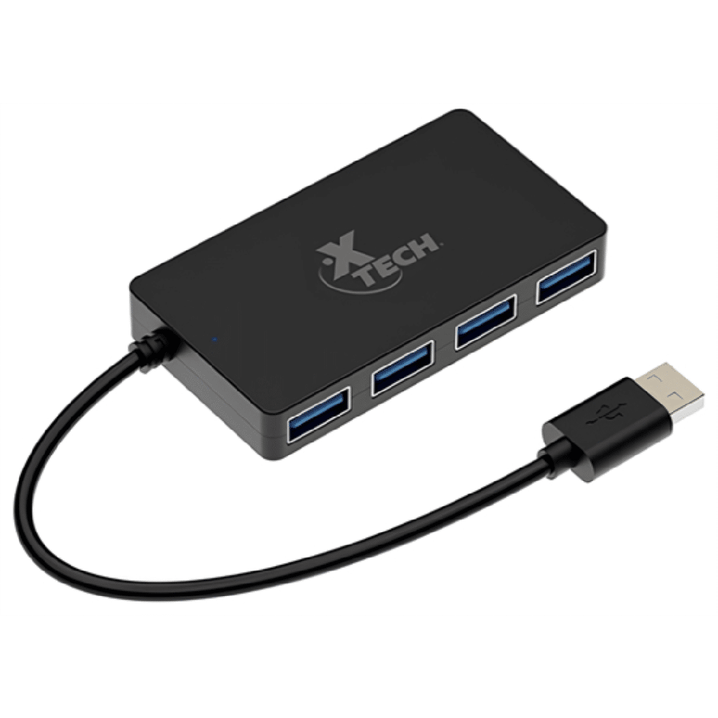 Hub USB Xtech 3.0 4 puertos, negro (XTC-391)