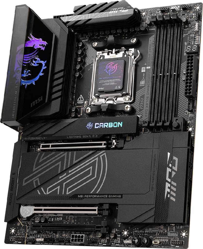 MB MSI MPG X870E carbon WIFI AM5, DDR5 AMD X870, 6GB/s DDR5 ryzen 7000, 8000, 9000, micro