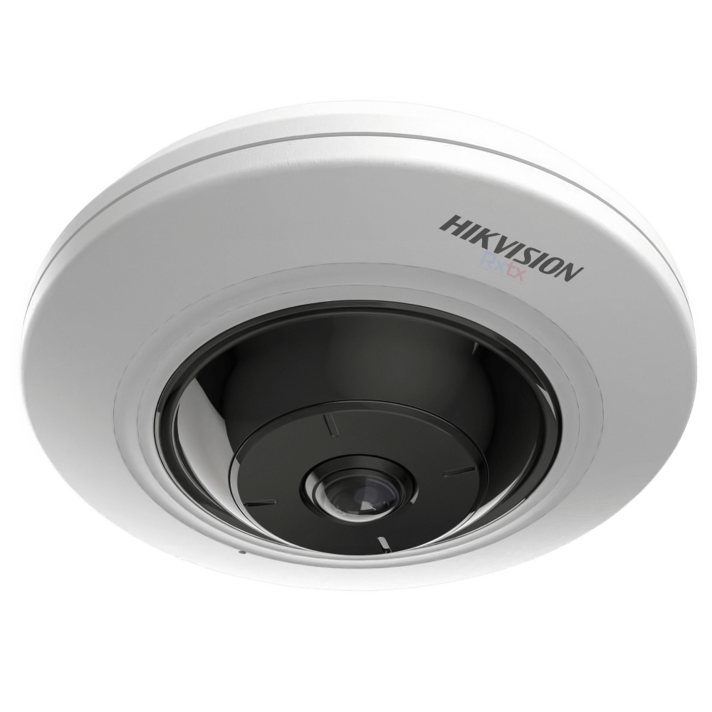 Cámara de vigilancia Hikvision, ip, domo, 5MP, fisheye, H.265, 1/2.5" progressive scan cmos