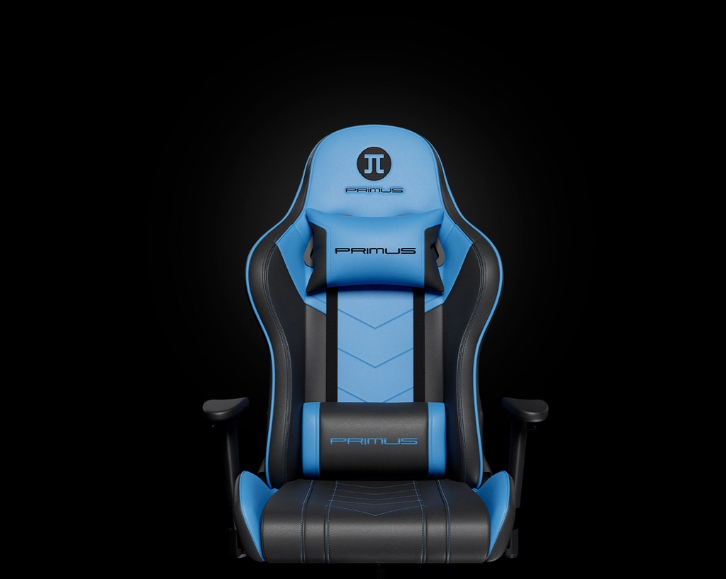 Silla gaming primus throno, de PVC tipo piel, espaldar alto ajustable, reposo de brazos