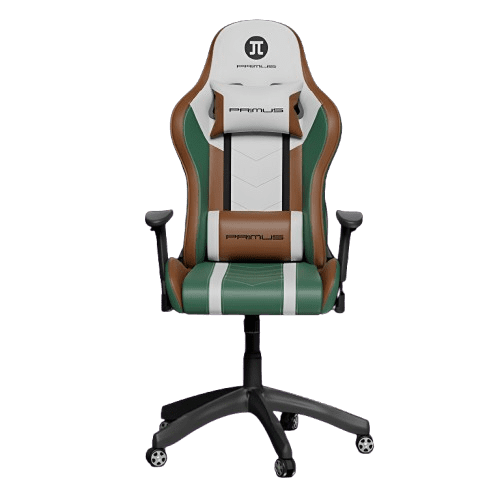 Silla gaming primus throno, de PVC tipo piel, espaldar alto ajustable, reposo de brazos
