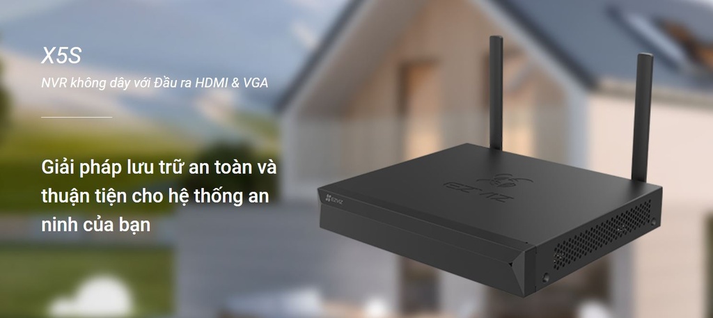 NVR HDD marca ezviz, modelo X5S, 4W, hasta 8TB de almacenamiento, conecta hasta 4 cámaras