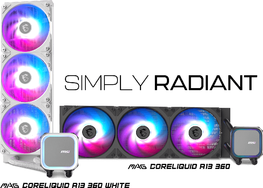 Abanico para CPU MSI serie mag coreliquid A13 360MM all-in-one liquid CPU cooler, 3*120MM