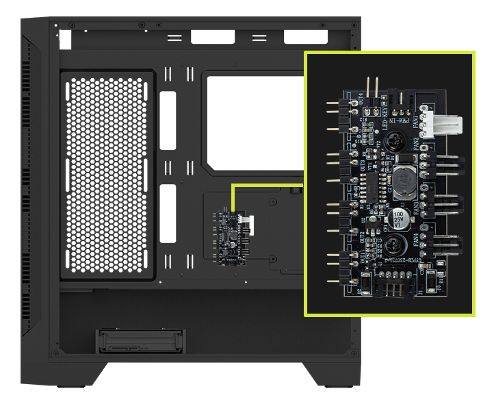 Case MSI mag forge 321R airflow mid-tower, vidrio templado 4MM, compatible con: ATX / m-ATX