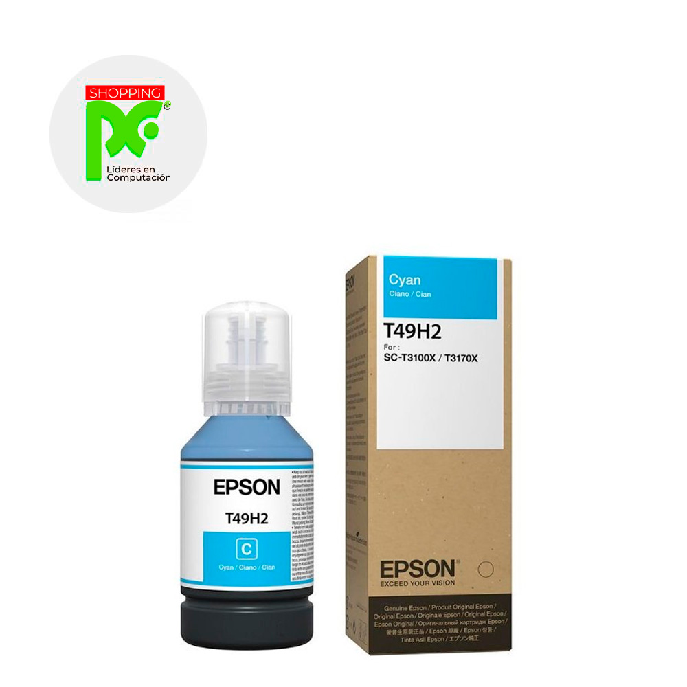 Botella de tinta Epson T49H cyan 140ML T49H200 para impresora SCT3170X