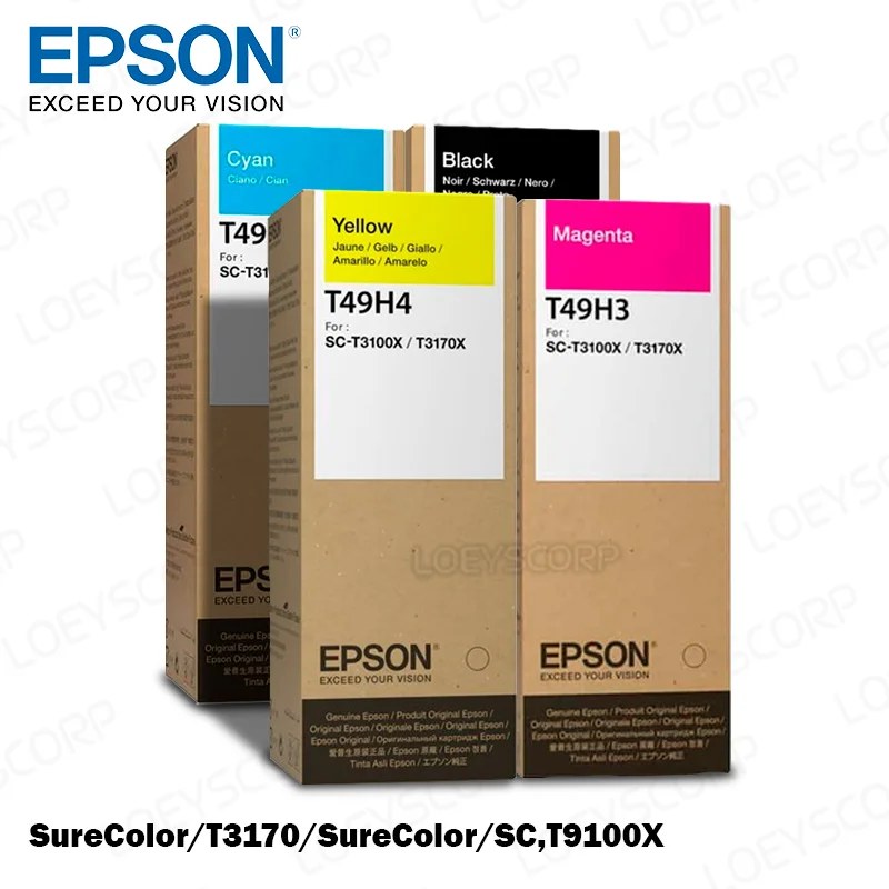 Botella de tinta Epson T49H amarillo 140ML T49H400 para impresora SCT3170X